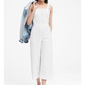 Banana Republic Cotton Eyelet Lace Jumpsuit